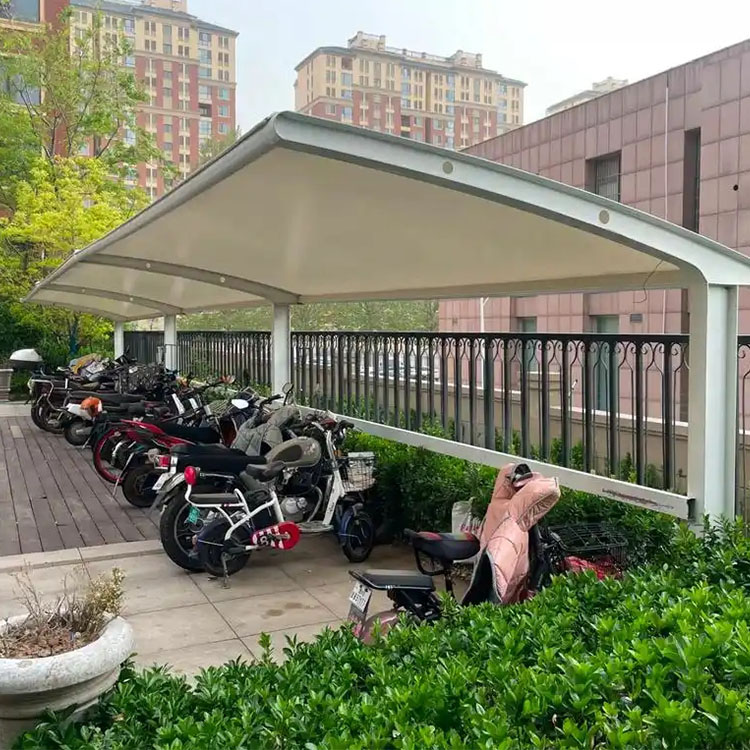 佳木斯膜结构电动车棚